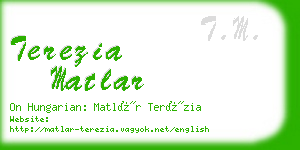 terezia matlar business card